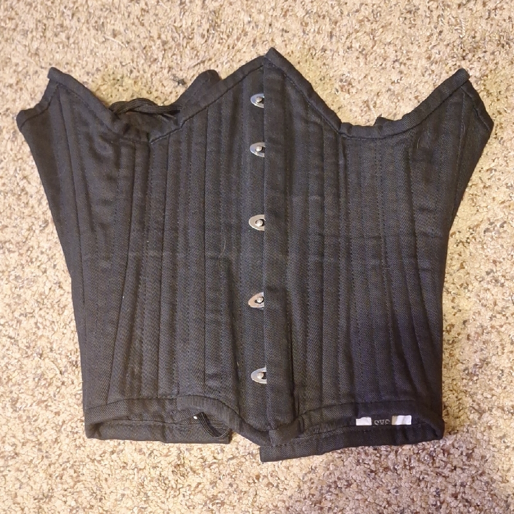 Black Steel Boned Corset